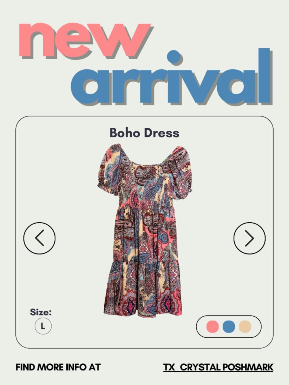 Colorful Boho Paisley Short Sleeve Sundress